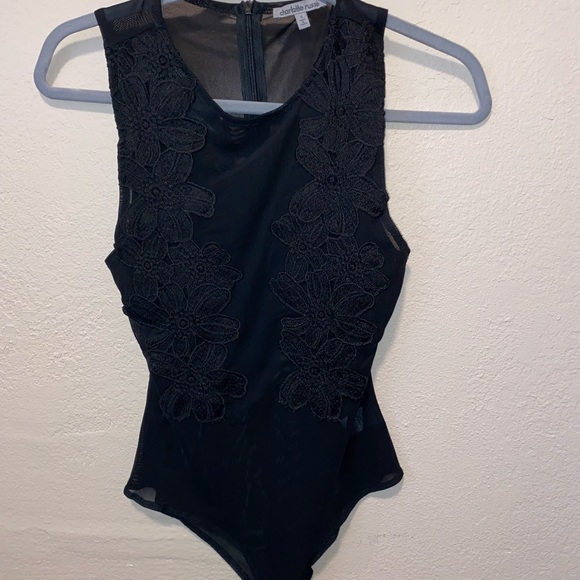 Charlotte Russe Tops - Charlotte Russe Black Lace Bodysuit